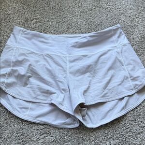 Lululemon speed up shorts sz 8 light grey